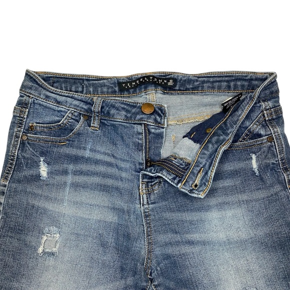 Tinseltown Distressed High Waist Cuffed Denim Shorts Sz‎ 9 - Picture 4 of 6